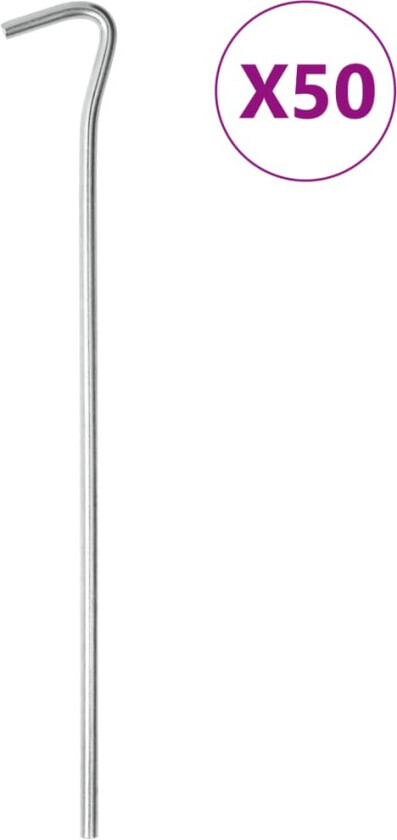 Bilde av Teltplugger 50 stk 23 cm Ø5 mm galvanisert stål