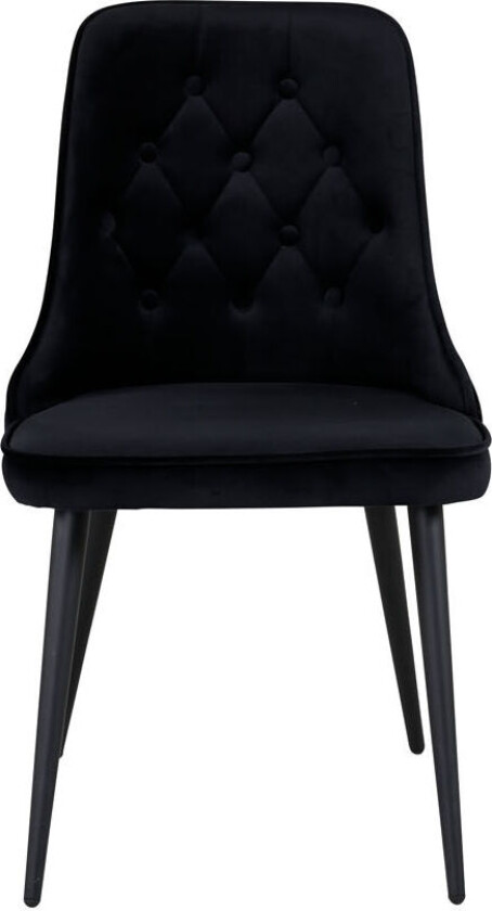 Bilde av VelvetDeluxe spisestuestoler velour svart.