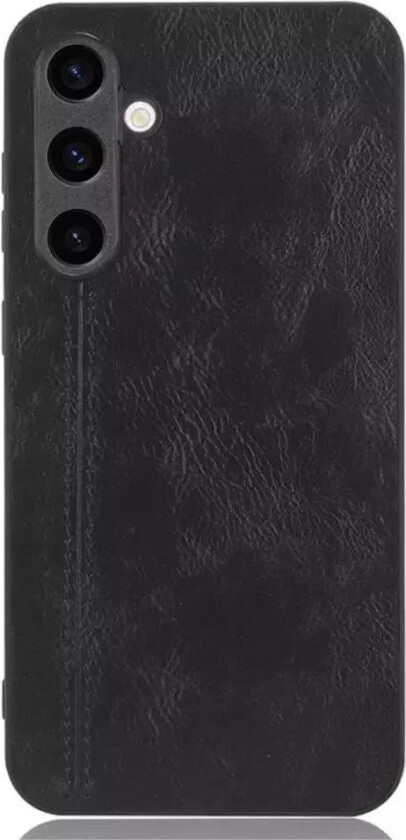 Samsung Galaxy S23 FE - Skinnbelagt Deksel - Svart