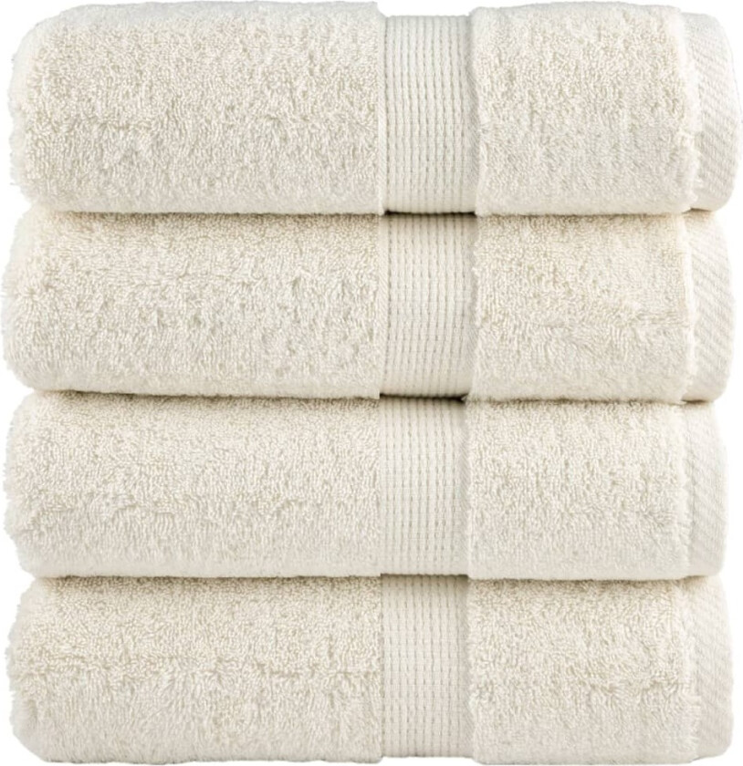 Bilde av Premium vaskekluter SOLUND 4 stk kremhvit 30x30 cm 600 g/m2