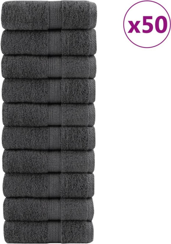 Bilde av Premium vaskekluter SOLUND 50 stk antrasitt 30x30cm 600gsm