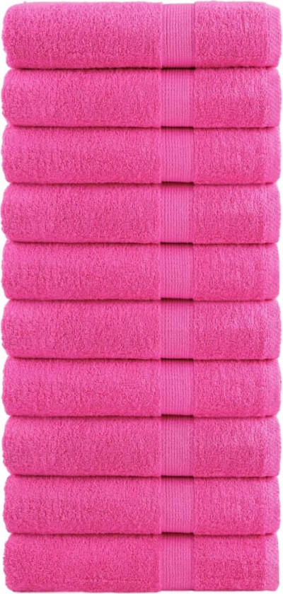 Premium dusjhåndklær SOLUND 10 stk rose 70x140 cm 600 g/m2