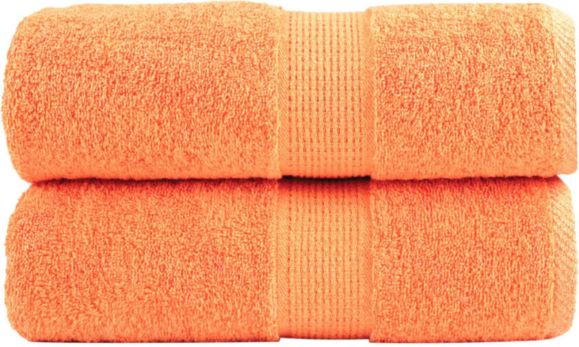 Premium vaskekluter SOLUND 2 stk oransje 30x30 cm 600 g/m2