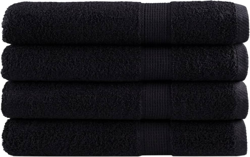 Premium håndklær SOLUND 4 stk svart 100x200 cm 600 g/m2