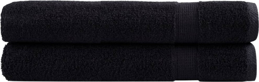 Premium håndklær SOLUND 2 stk svart 100x200 cm 600 g/m2