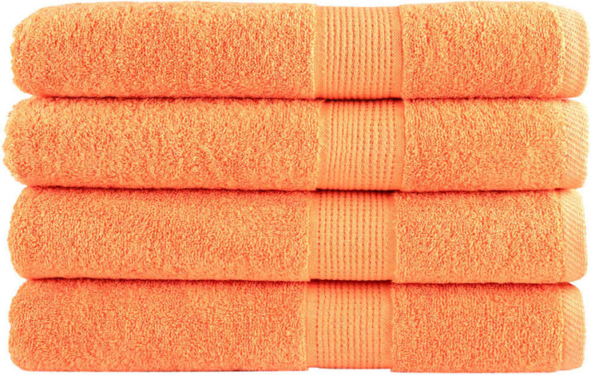 Premium håndklær SOLUND 4 stk oransje 100x200 cm 600 g/m2