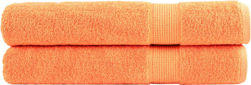 Premium håndklær SOLUND 2 stk oransje 100x200 cm 600 g/m2