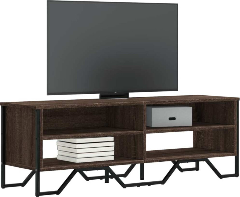 TV-benk brun eik 122x34x41 cm konstruert tre