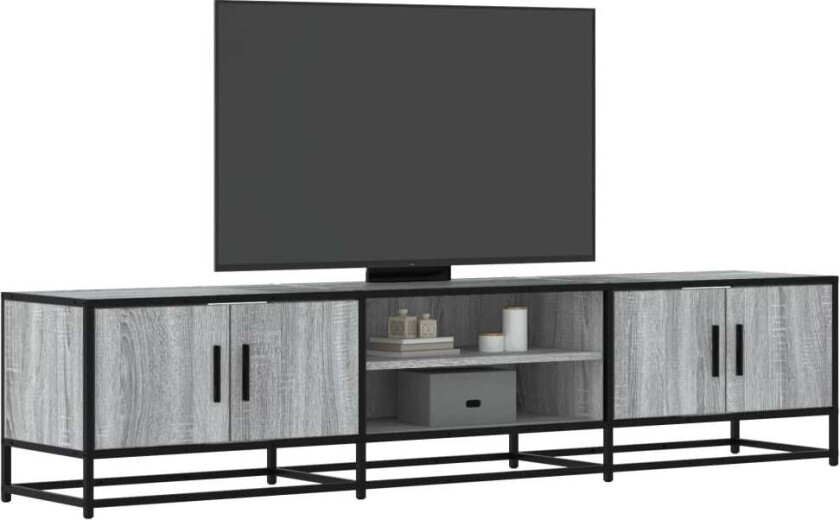 TV-benk grå sonoma 180x35x41 cm konstruert tre