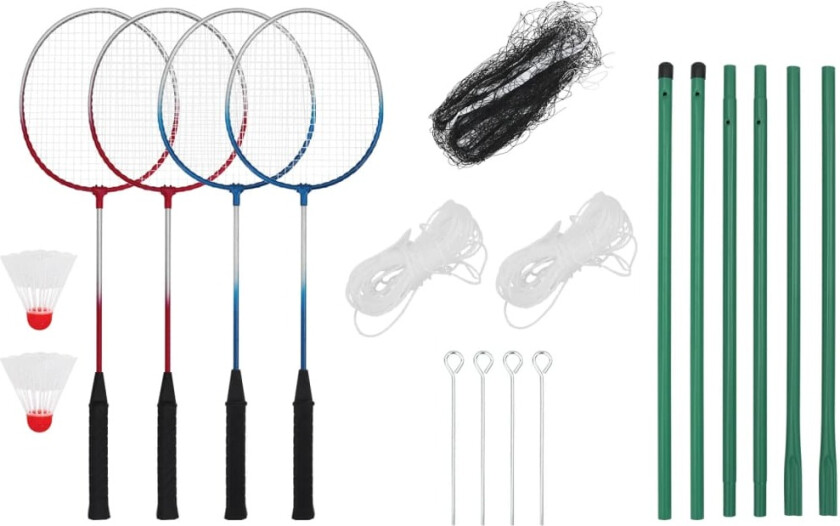 Bilde av Badmintonsett med 4 racketer og nett 620x151 cm