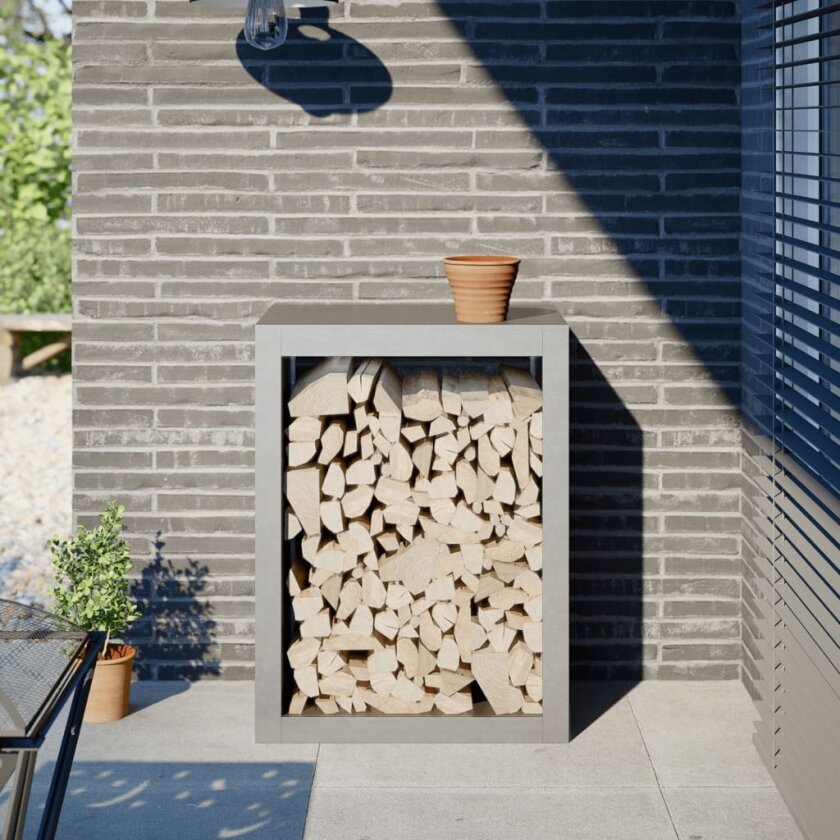 Bilde av Vedstativ 60x40x80 cm rustfritt stål