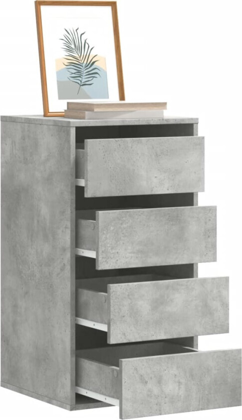 Kommode betonggrå 40x41x76 cm konstruert tre