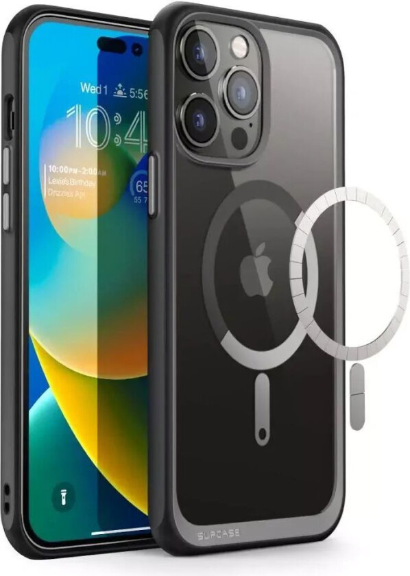 SUPCASE iPhone 14 Pro SUPCASE Unicorn Beetle MAG Deksel - MagSafe Kompatibel - Gjennomsiktig / Svart