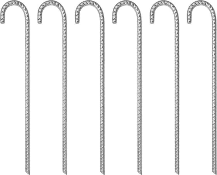 Bilde av Teltplugger 6 stk 41,5 cm Ø12 mm galvanisert stål