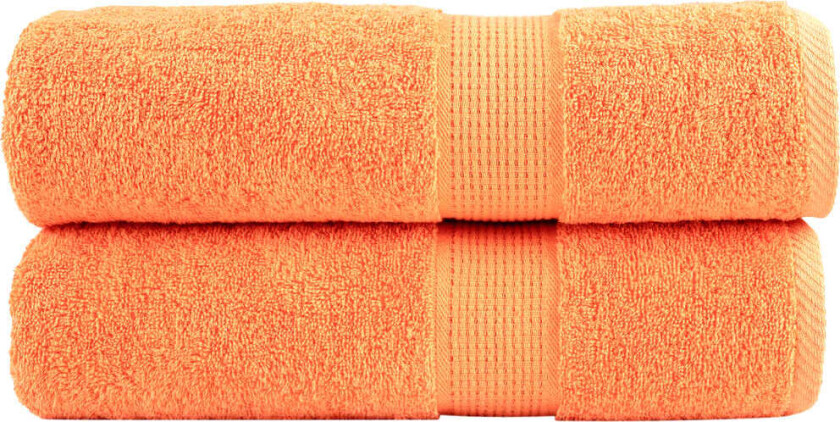 Premium dusjhåndklær SOLUND 2 stk oransje 70x140cm 600g/m2