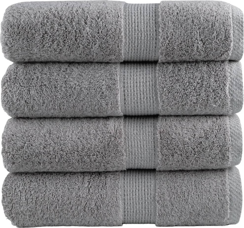 Premium vaskekluter SOLUND 4 stk grå 30x30 cm 600gsm