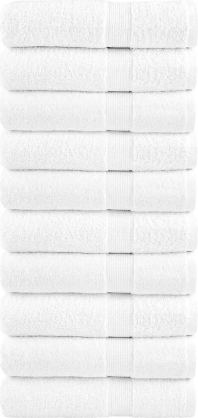 Premium badehåndklær SOLUND 10 stk hvit 100x150 cm 600gsm
