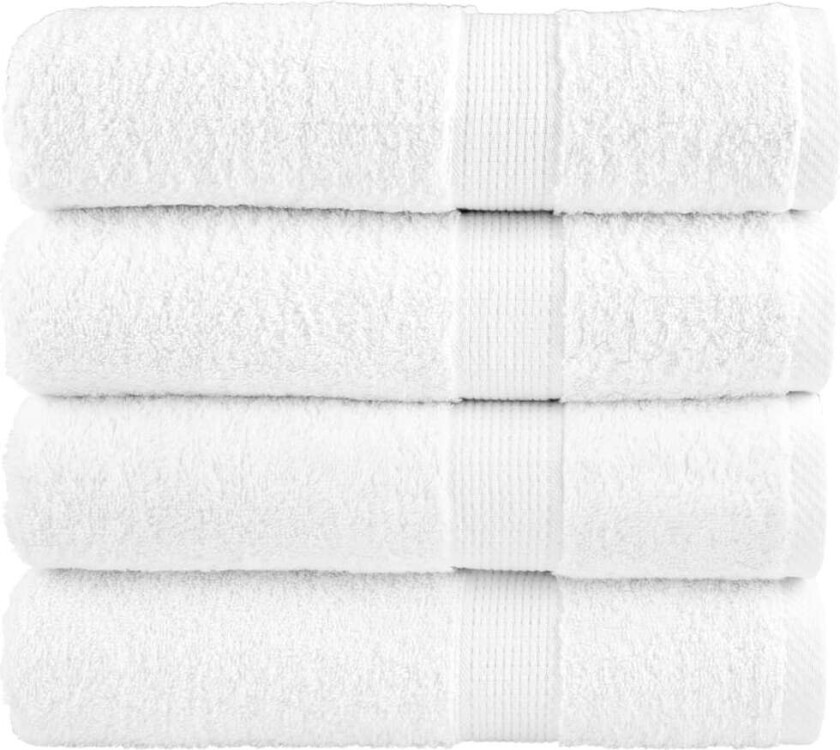 Premium dusjhåndklær SOLUND 4 stk hvit 70x140 cm 600gsm