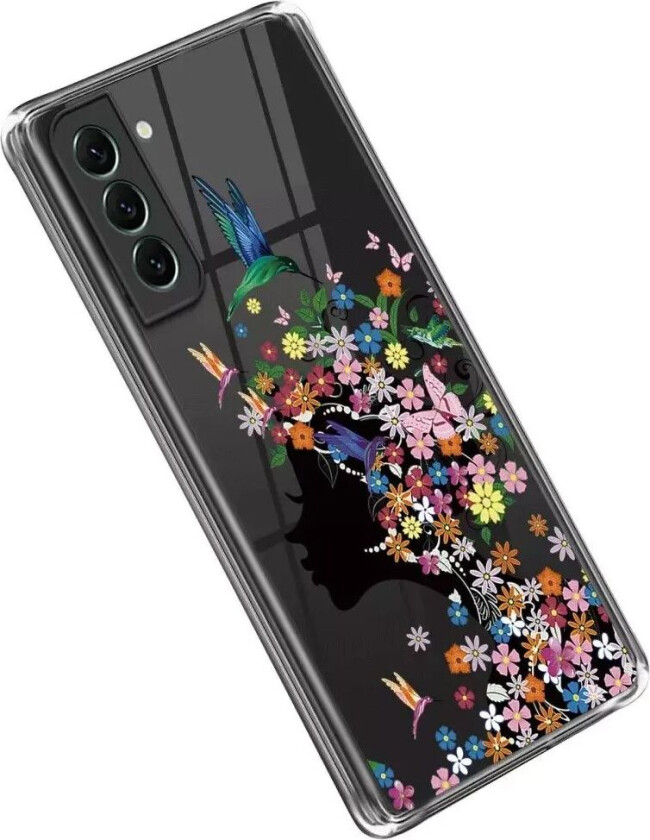 Samsung Galaxy S23 Plast Gjennomsiktig Deksel m. Motiv - Blomster kvinne