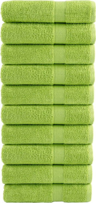 Premium håndklær SOLUND 10 stk eplegrønn 50x100cm 600g/m2