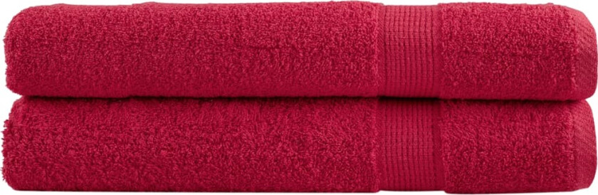 Premium håndklær SOLUND 2 stk rød 80x200 cm 600 g/m2