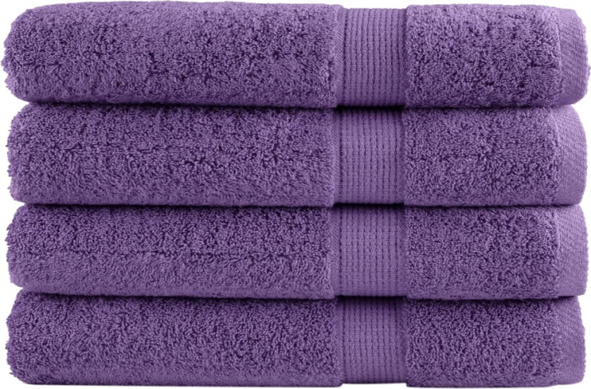 Premium håndklær SOLUND 4 stk lilla 80x200 cm 600 g/m2