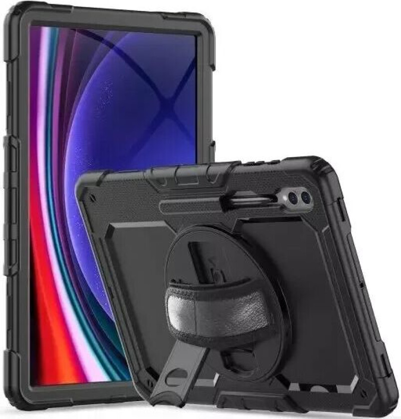 Tech-Protect Samsung Galaxy Tab S9 / S8 Ultra Solid360 Håndverker Deksel m. Beskyttende Film fra Tech-Protect - Svart