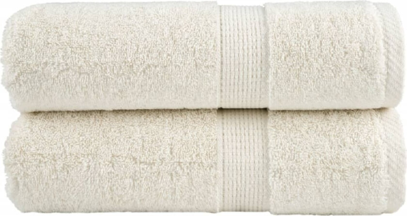 Premium vaskekluter SOLUND 2 stk kremhvit 30x30 cm 600 g/m2