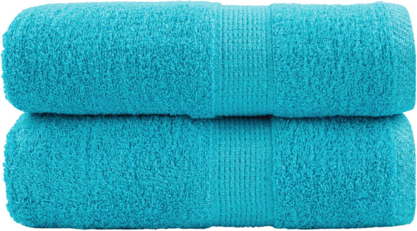 Premium gjestehåndklær SOLUND 2 stk turkis 30x50 cm 600 g/m2