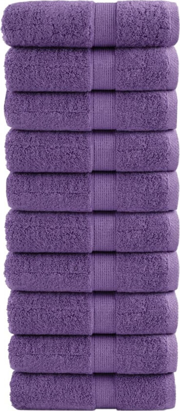 Bilde av Premium vaskekluter SOLUND 10 stk lilla 30x30 cm 600 g/m2
