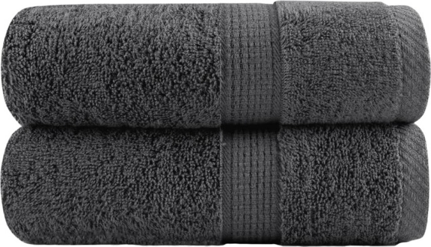Premium vaskekluter SOLUND 2 stk antrasitt 30x30 cm 600gsm