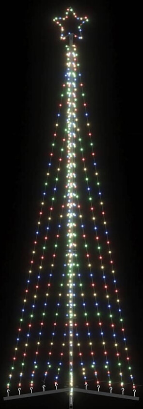 Juletrelys 495 LEDs fargerik 300,5 cm