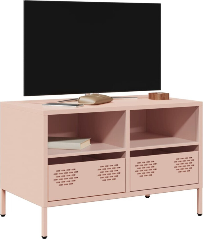TV-benk rosa 68x39x43,5 cm kaldvalset stål