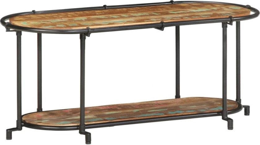 TV-benk 100x42x40 cm gjenvunnet heltre