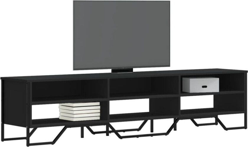 TV-benk svart 180x34x41 cm konstruert tre