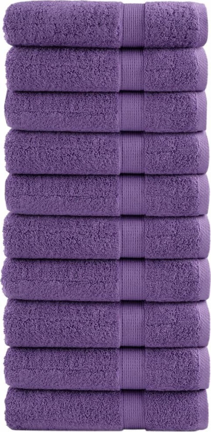 Bilde av Premium håndklær SOLUND 10 stk lilla 50x100 cm 600 g/m2