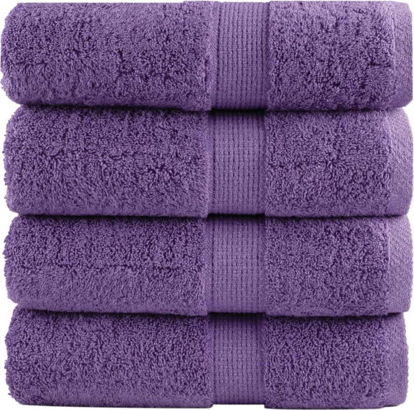 Bilde av Premium vaskekluter SOLUND 4 stk lilla 30x30 cm 600 g/m2