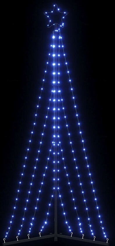 Juletrelys 339 LEDs blå 187 cm