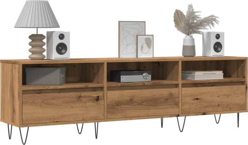 TV-benk artisan eik 150x30x44,5 cm konstruert tre