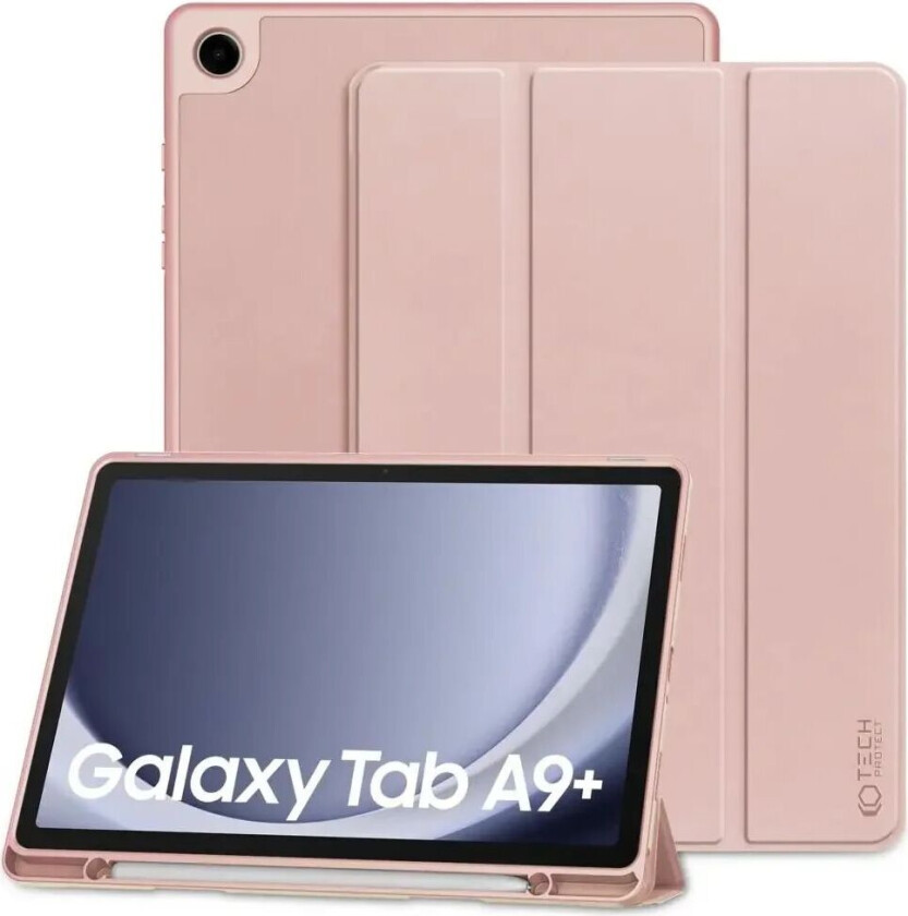 Tech-Protect Samsung Galaxy Tab A9+ (Plus) Tech-Protect SC Tri-fold Deksel - Rosa