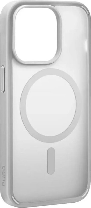 iPhone 15 Pro Gradient Deksel - MagSafe Kompatibel - Gjenomsiktig / Grå