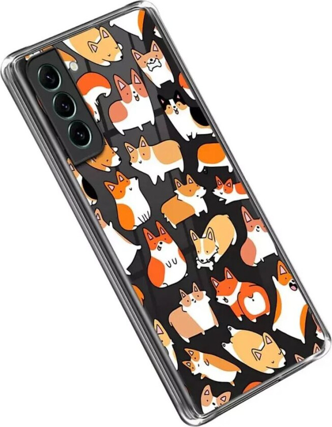 Samsung Galaxy S23 Fleksibelt Bakdeksel i TPU-plast - Gjennomsiktig / Hunder