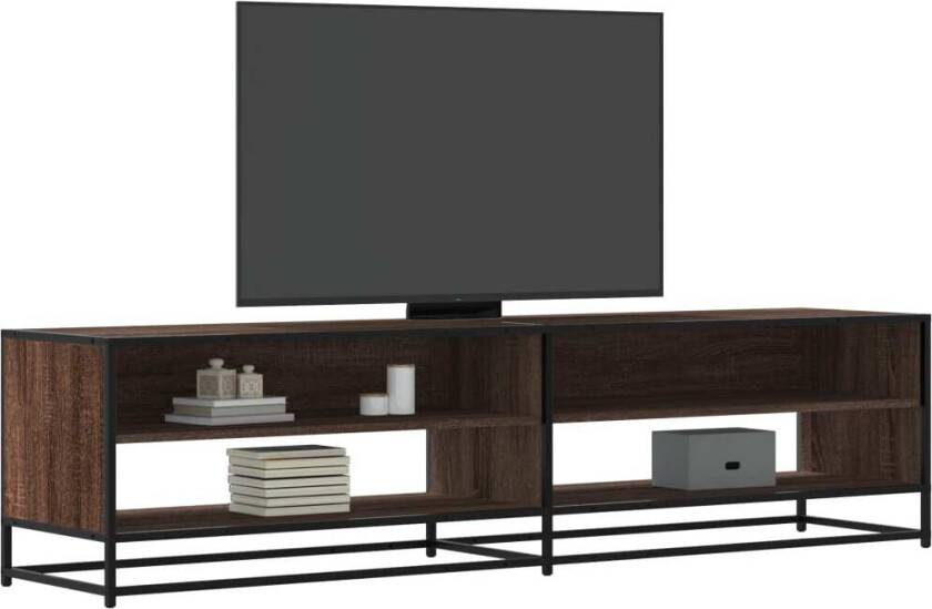 TV-benk brun eik 180,5x40x46 cm konstruert tre