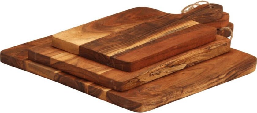 Skjærebrett 3 stk cm heltre akasie
