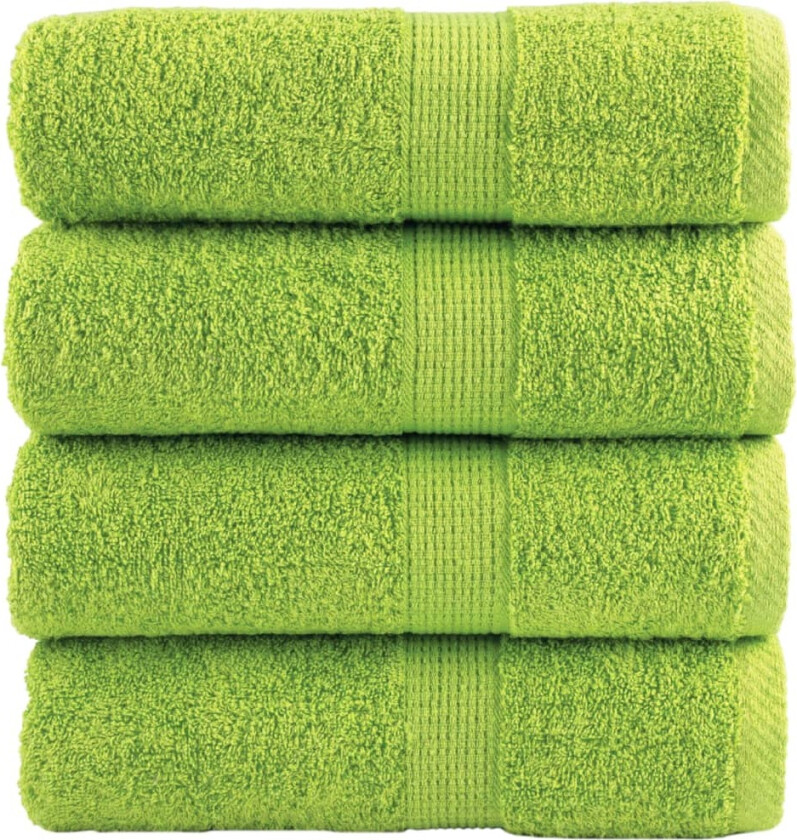 Premium vaskekluter SOLUND 4 stk eplegrønn 30x30 cm 600 g/m2
