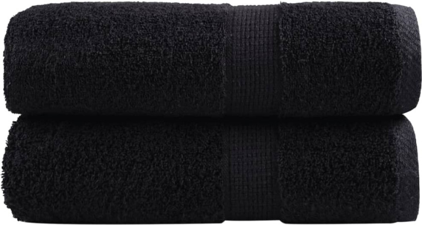 Bilde av Premium vaskekluter SOLUND 2 stk svart 30x30 cm 600 g/m2