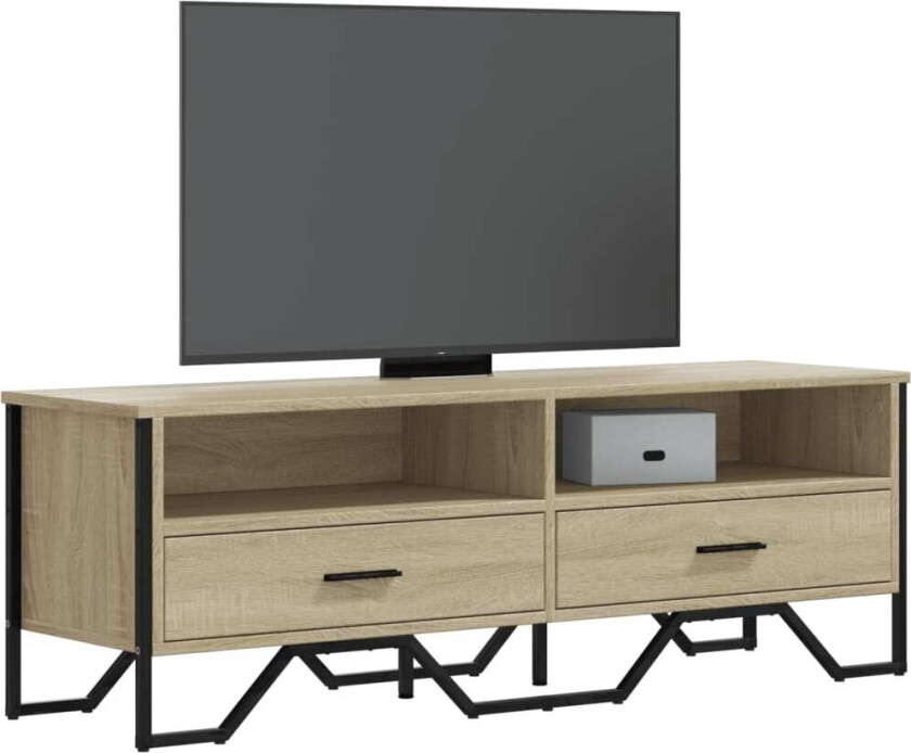 TV-benk sonoma eik 122x34x41 cm konstruert tre