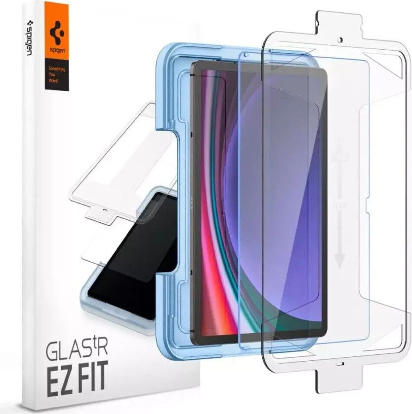 Samsung Galaxy Tab S9+ (Plus) EZ Fit Glas.tR Skjermbeskytter - Case Friendly - Gjennomsiktig