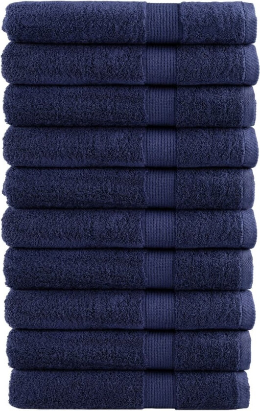 Bilde av Premium håndklær SOLUND 10 stk marineblå 100x200 cm 600gsm
