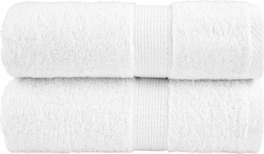 Premium vaskekluter SOLUND 2 stk hvit 30x30 cm 600gsm